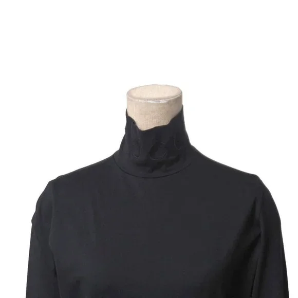Gucci Vintage M Jersey High Neck Long Sleeve Hat Black - Picture 3 of 9